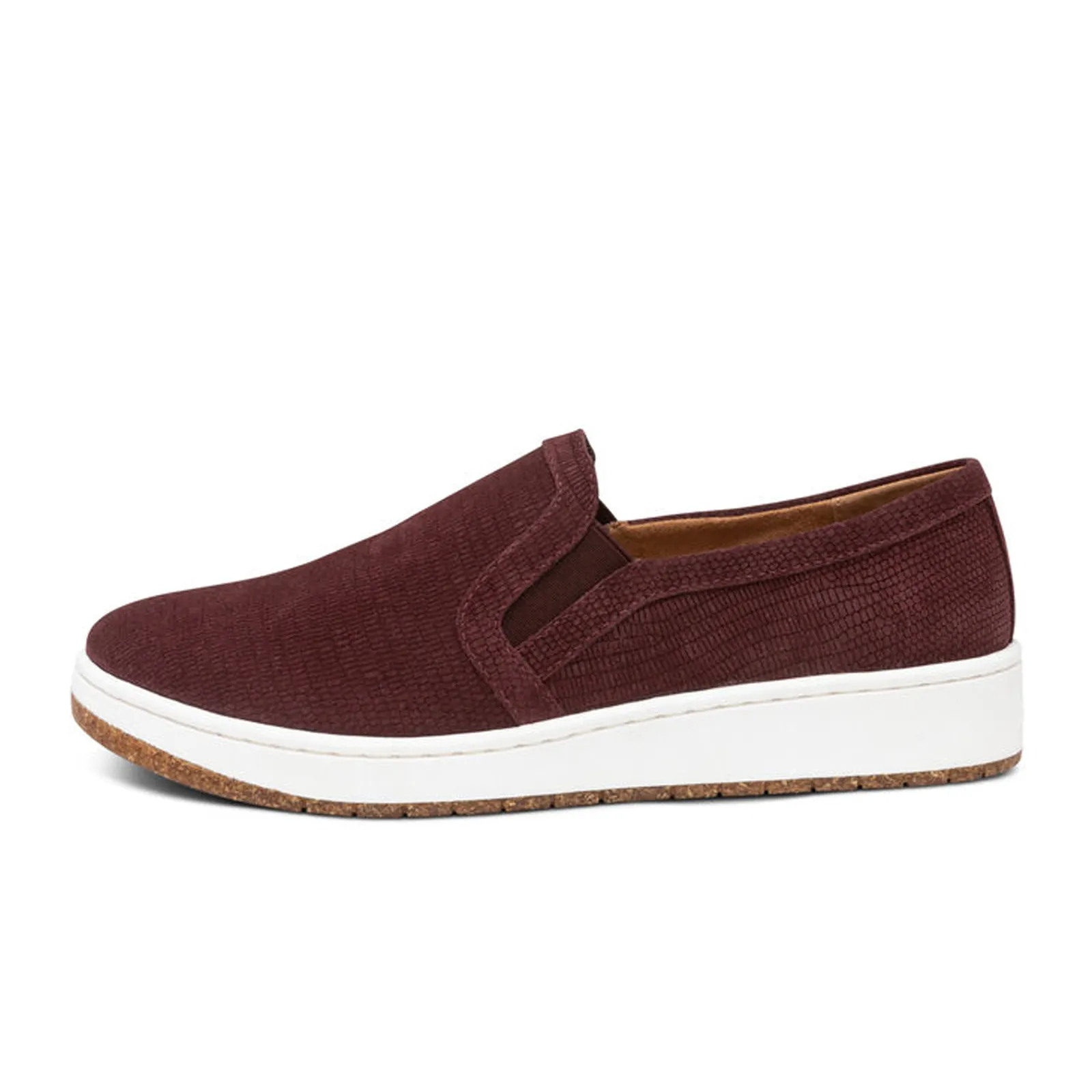 Aetrex Kenzie Slip On (Women) - Burgundy Croc