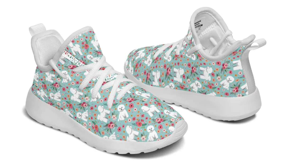 Bichon Frise Flower Kids Sneakers