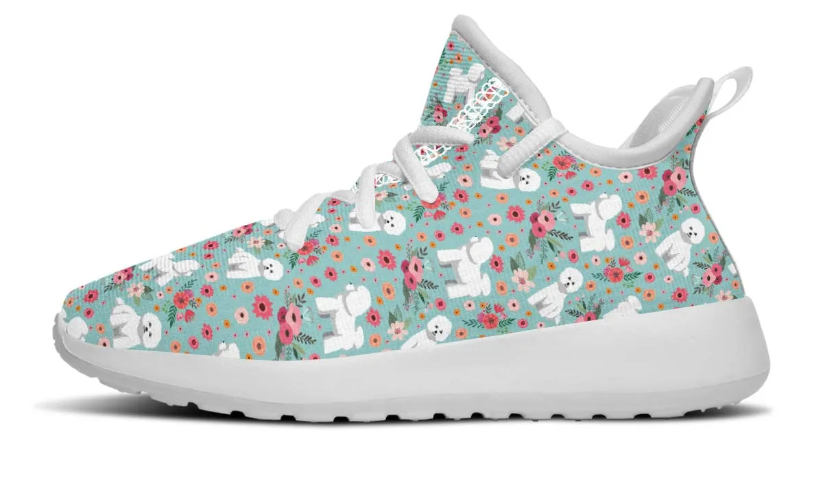 Bichon Frise Flower Kids Sneakers