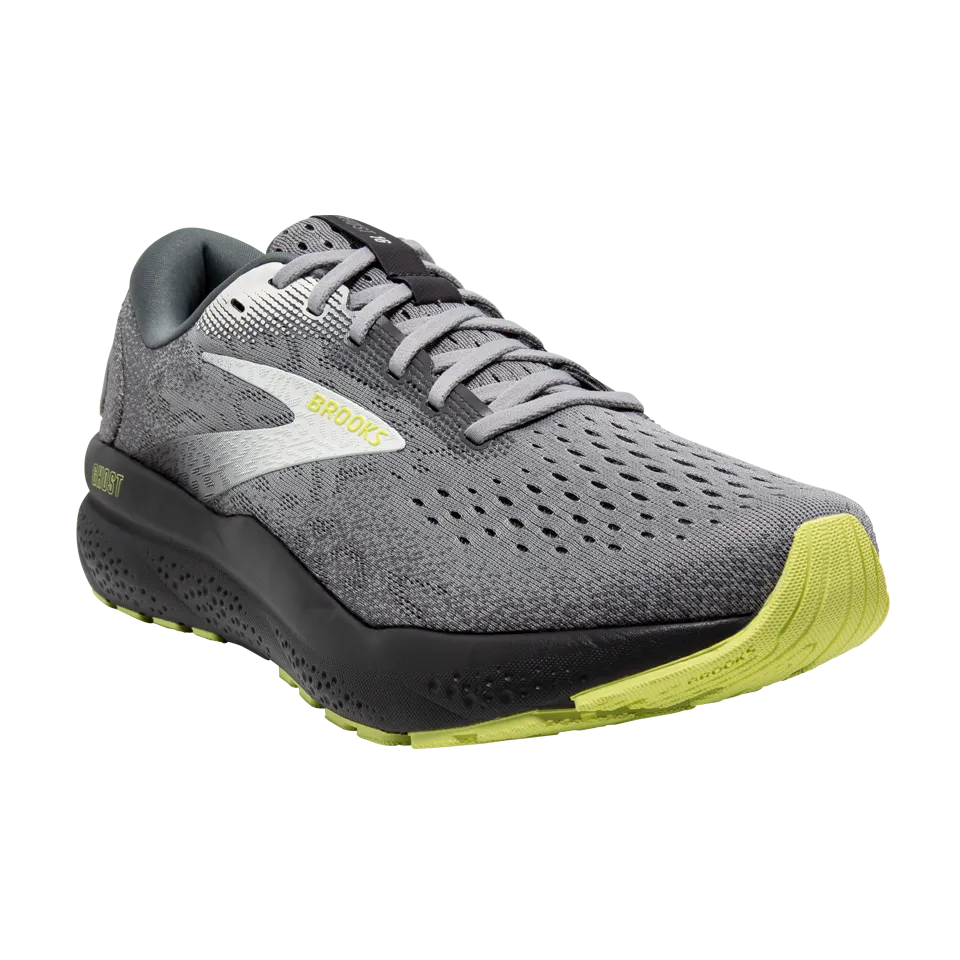 Brooks Men's Ghost 16 D Width Primer/Grey/Lime