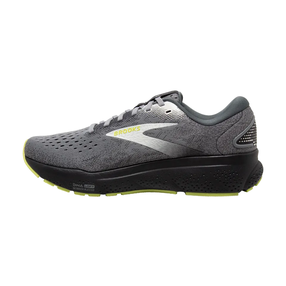 Brooks Men's Ghost 16 D Width Primer/Grey/Lime