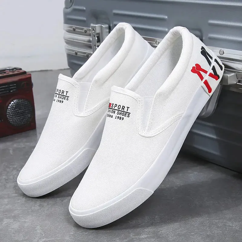 Classic Letter Printed Slip-On Sneakers