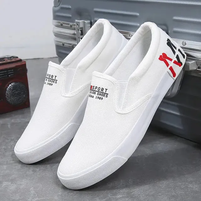 Classic Letter Printed Slip-On Sneakers