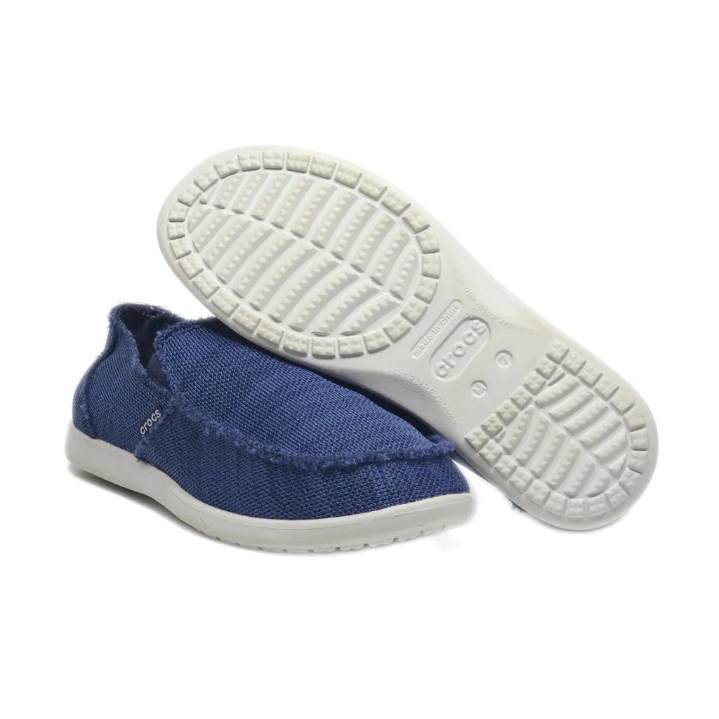 Crocs Loafers Canvas Blue Colour For Men