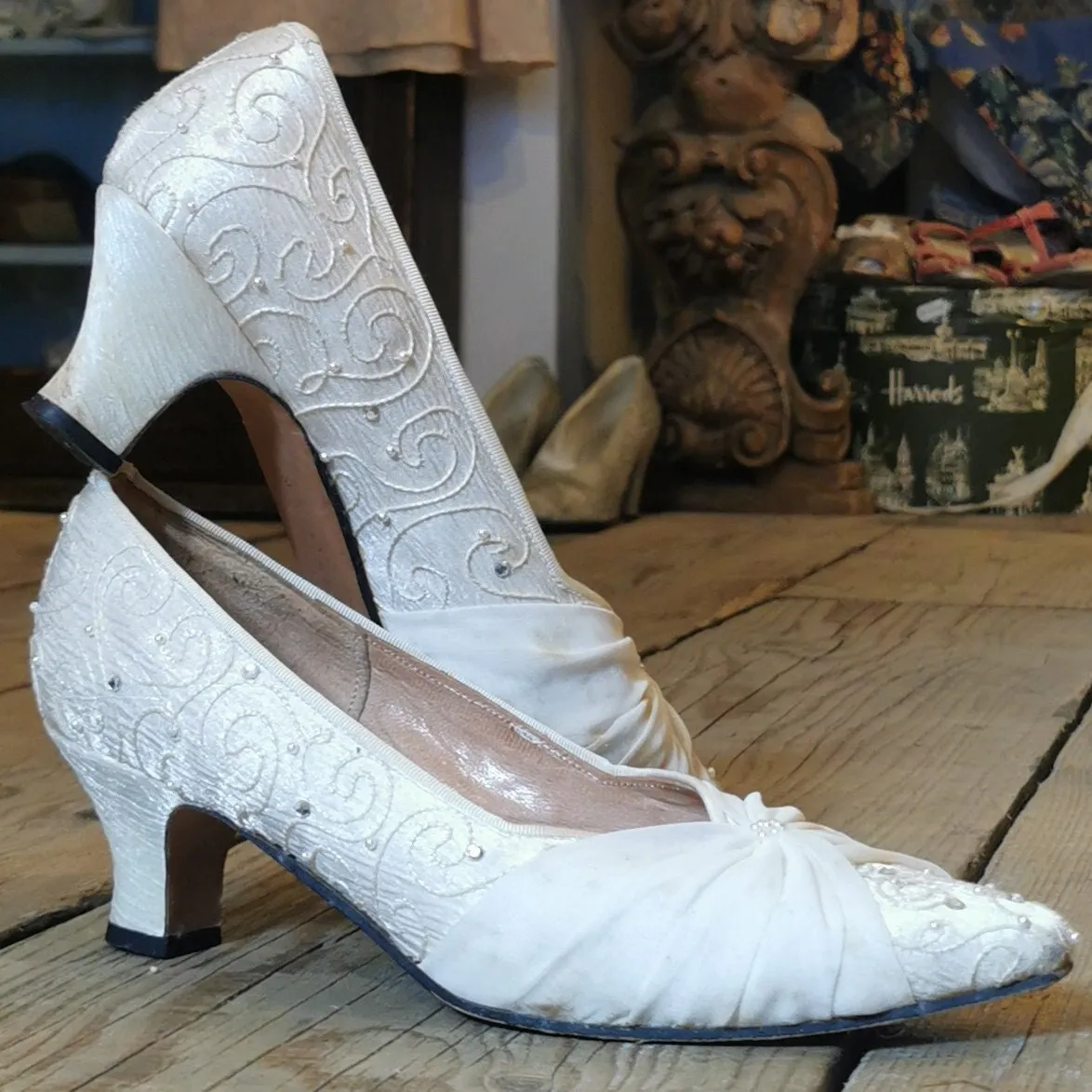 Diane Hassall wedding shoes for Catherine Buckley Guinevere dress