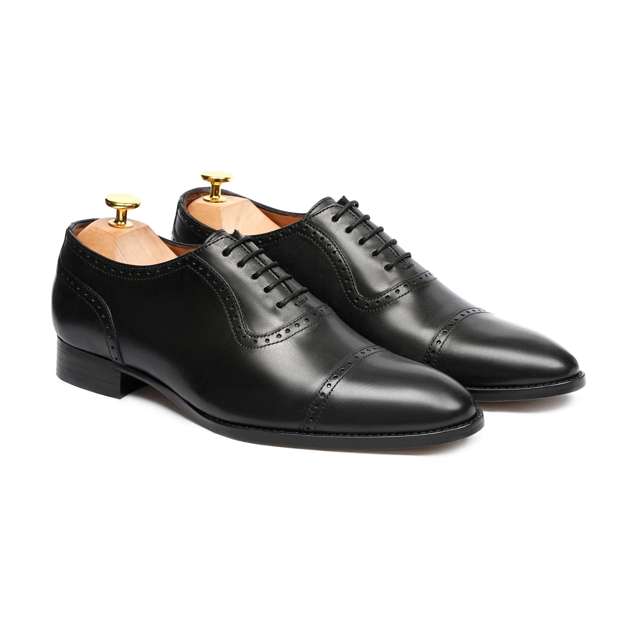 Ferrol - Men's Black Calf Leather Oxford Shoe