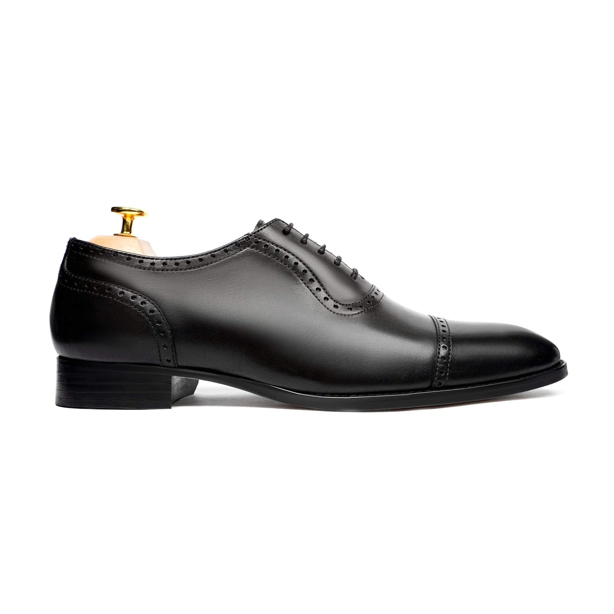 Ferrol - Men's Black Calf Leather Oxford Shoe