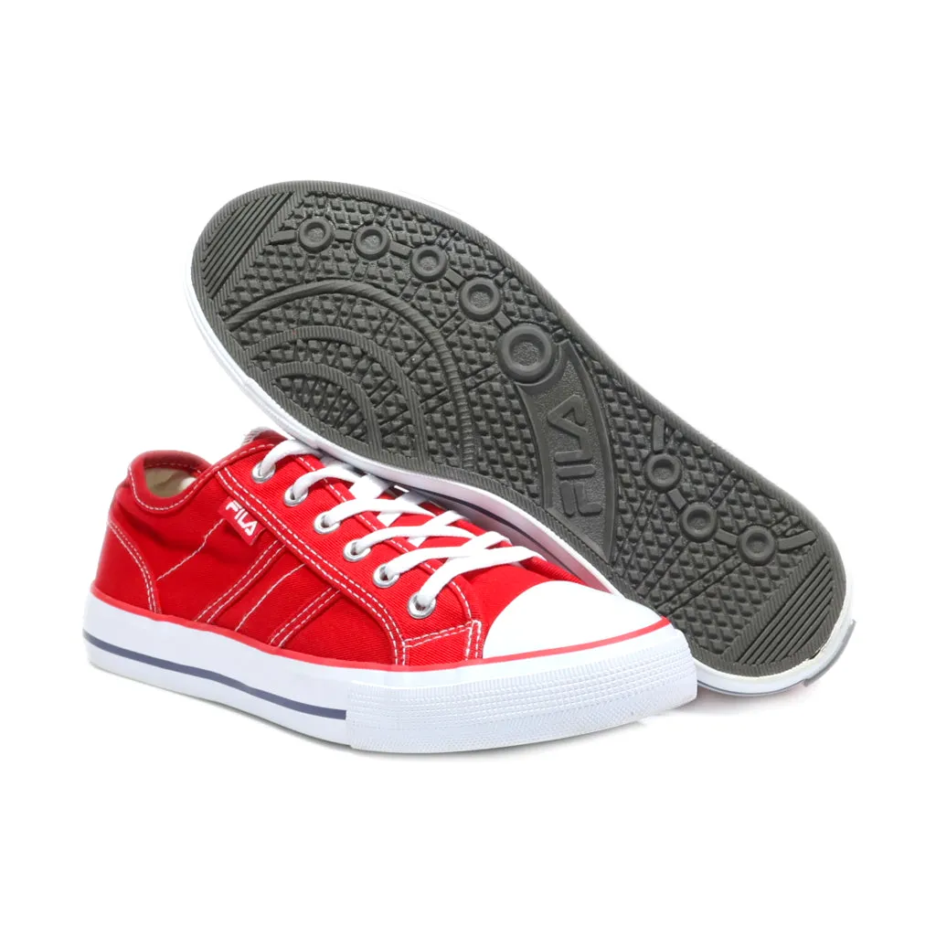 Fila Canvas Trainer Red Low-Top Sneakers Canvas Red Colour For Women