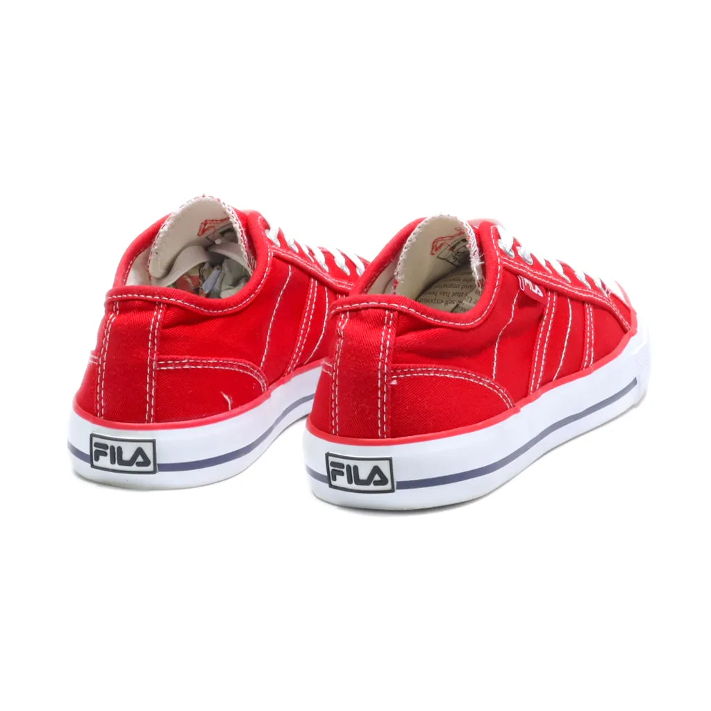 Fila Canvas Trainer Red Low-Top Sneakers Canvas Red Colour For Women