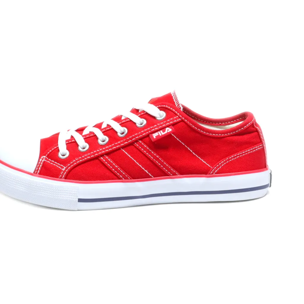 Fila Canvas Trainer Red Low-Top Sneakers Canvas Red Colour For Women