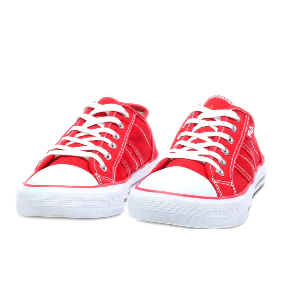 Fila Canvas Trainer Red Low-Top Sneakers Canvas Red Colour For Women