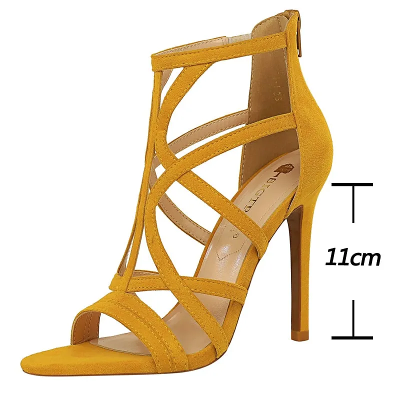 Funki Buys | Shoes | Women's Lattice High Heel Roman Sandals