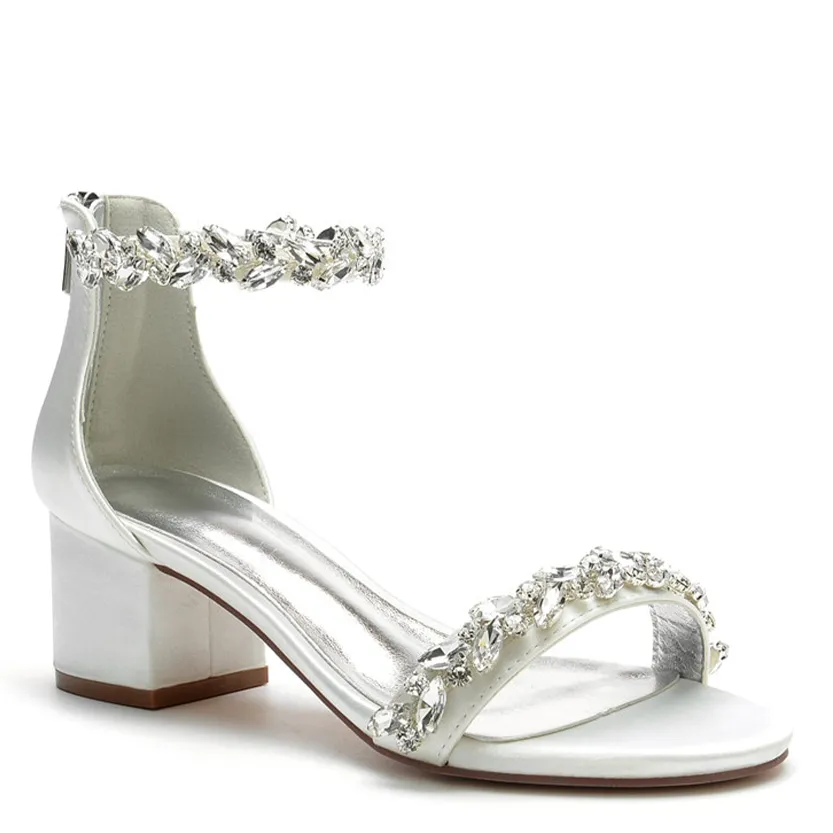 Funki Buys | Shoes | Women's Low Block Heel Wedding Sandals