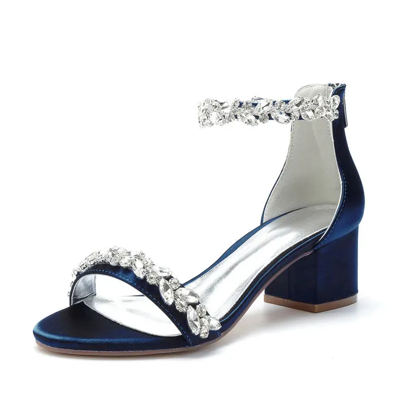 Funki Buys | Shoes | Women's Low Block Heel Wedding Sandals