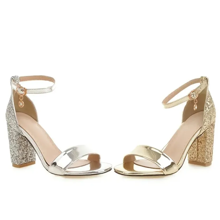 Funki Buys | Shoes | Women's Luxury Silver Gold Party Sandals