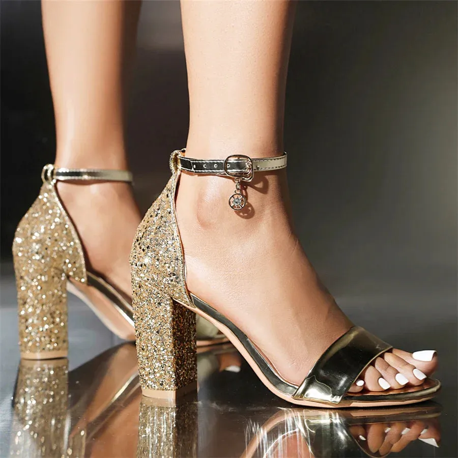 Funki Buys | Shoes | Women's Luxury Silver Gold Party Sandals