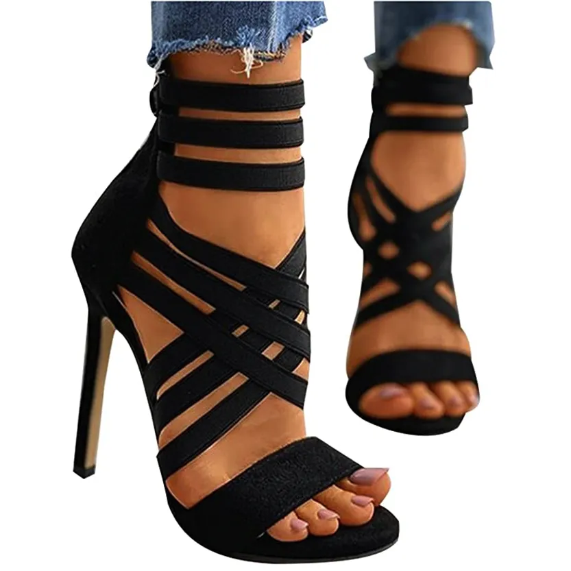 Funki Buys | Shoes | Women's Strappy High Heel Sandals