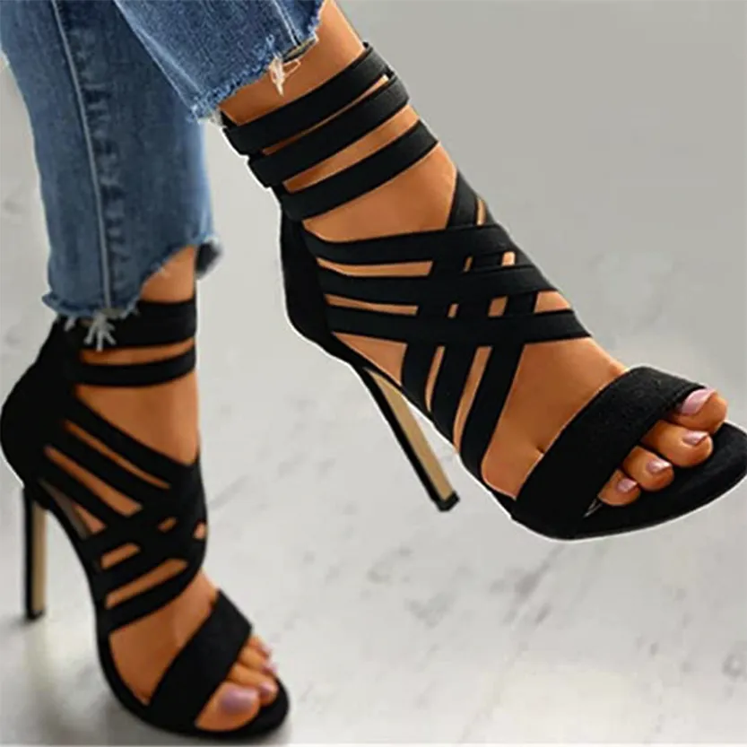 Funki Buys | Shoes | Women's Strappy High Heel Sandals