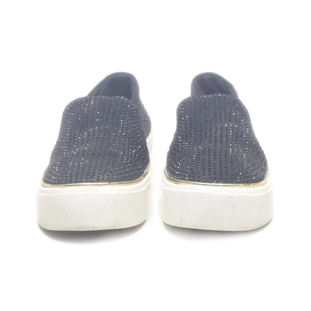 Guess Slip Ons Fabric Black Colour For Women