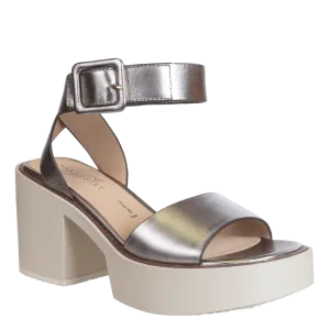 ICONOCLAST in GUNMETAL Heeled Sandals