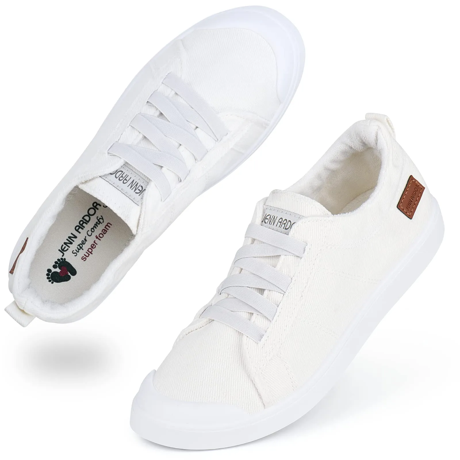 JENN ARDOR Women's Canvas Slip-on Sneakers: Comfortable Casual