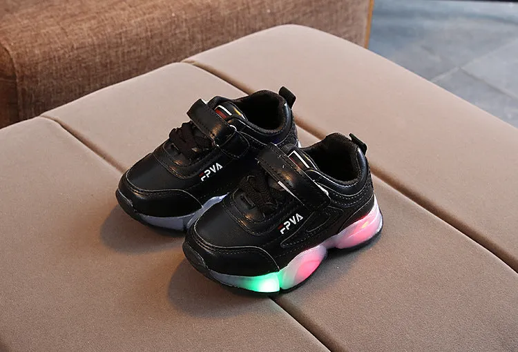 Kids Autumn Breathable LED Sneakers with Light