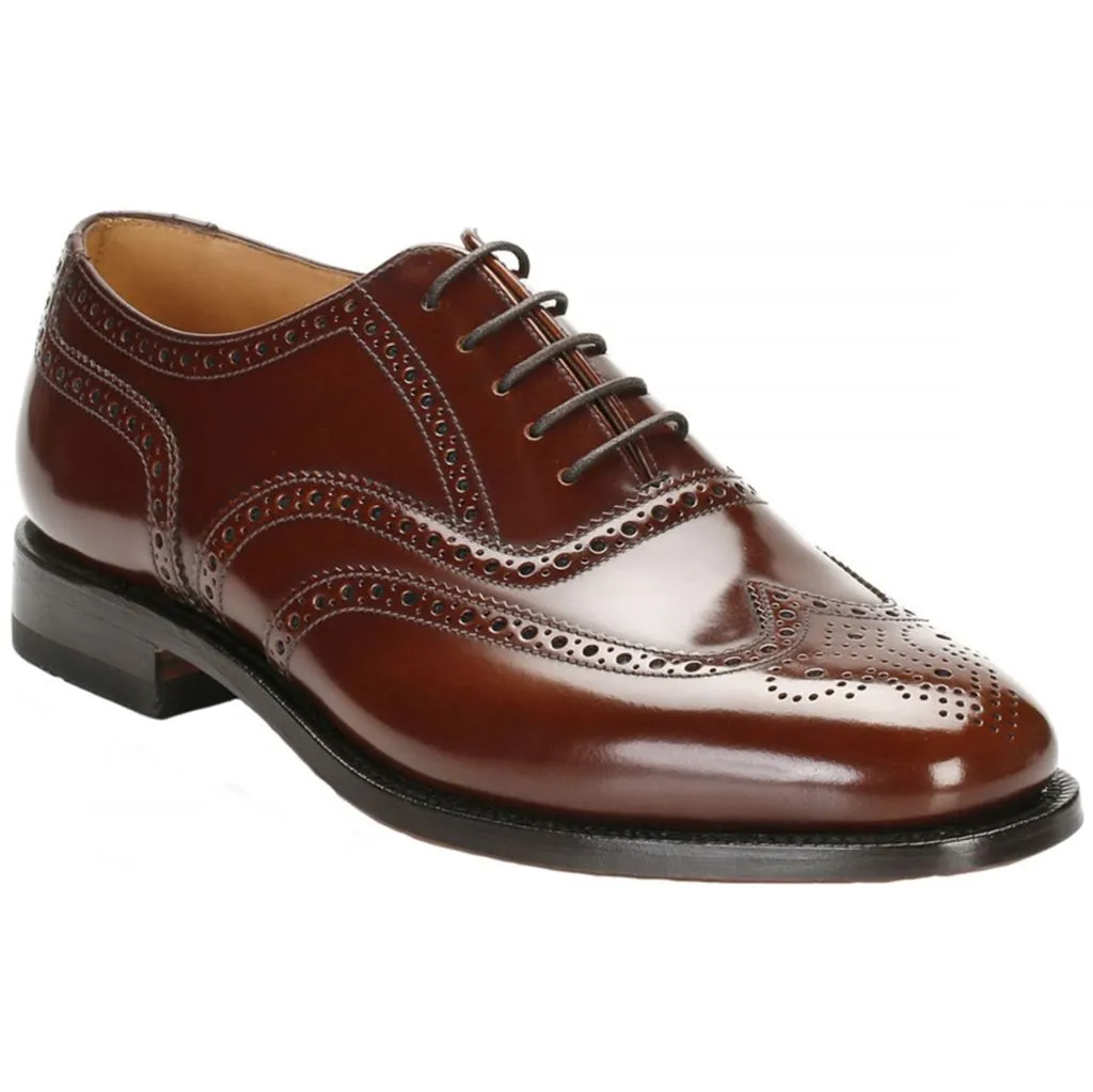 Loake 202 Brown Mens Leather Lace-up Brogues Wingtip Oxford Shoes - UK 7.5