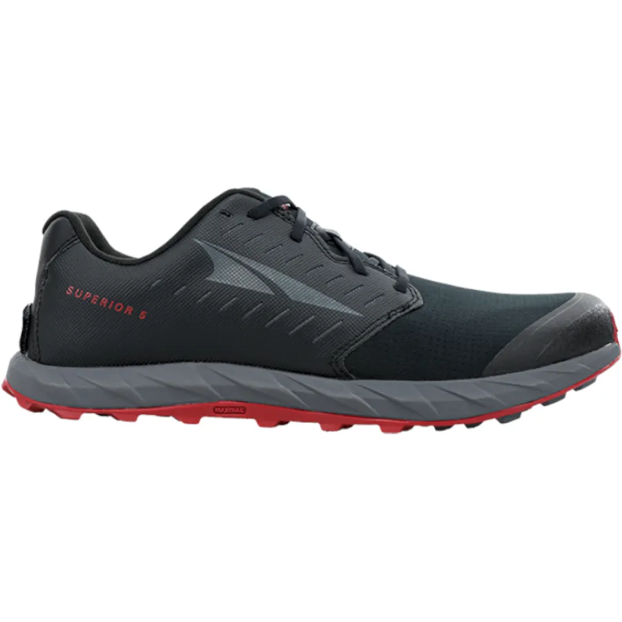 Men's Altra Superior 5, Black/Red, 12.5 D Medium