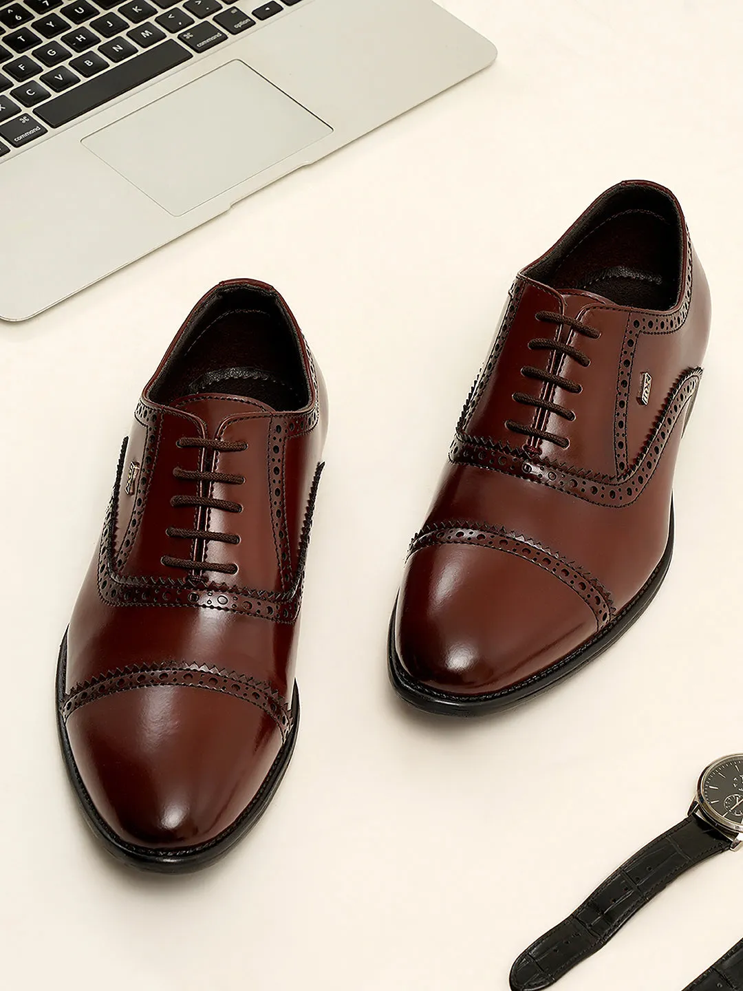 Men's Wine Regular Toe Lace Up Formal (IX2033)