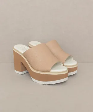 Nude Multi-Layer Platform Heel