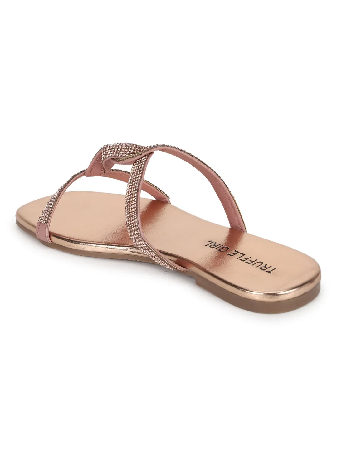 Nude PU Twisted Diamante Strap Slip Ons (TC-ST-1218-NUD)