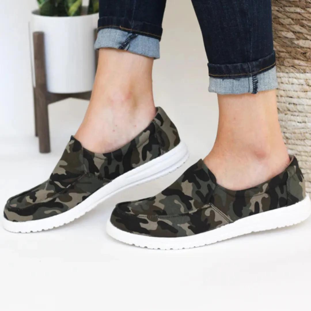 Online Exclusive | Maya Slip- on Sneakers in Camo