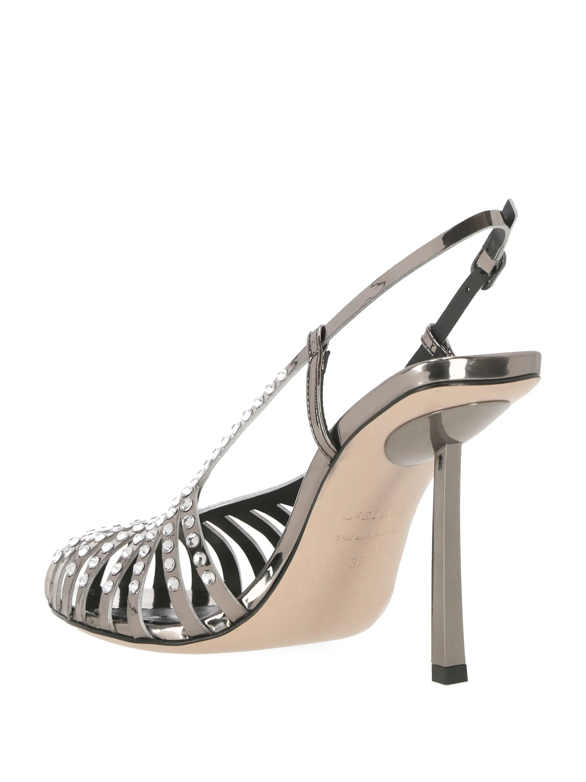 Silver-tone Crystal Embellished Sandals