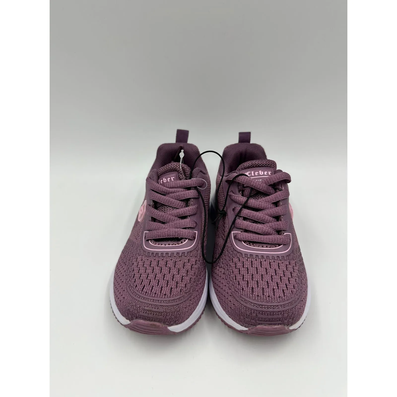 Small Kid Size 10, Purple Laced Sneakers with White Sole