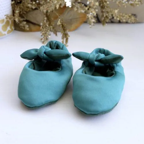 Style Me Little The Infant Petti Dress w/ Shoes Set - Elegant Teal