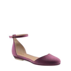 The Jocelyn - Sugar Plum Velvet Flat