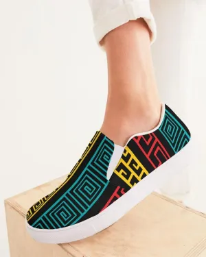 Womens Sneakers, Multicolor Slip-on Canvas Shoes - S372809